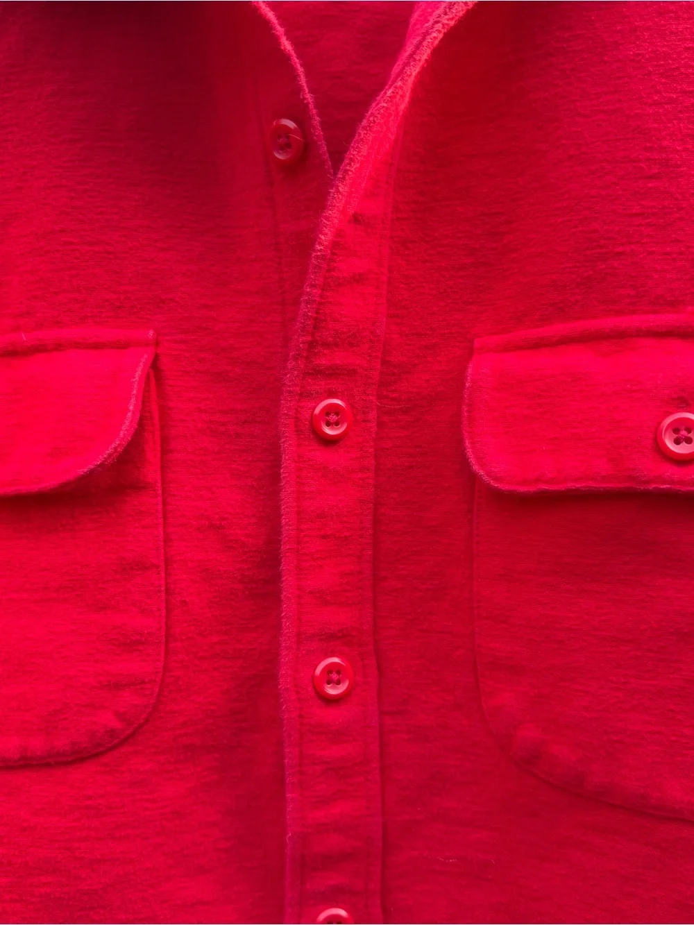J. Crew Bright Red Men's Casual Button-Down Shirt Jacket